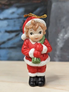 Campbells Sopa Niños Santa Juguete Bolsa Adorno Cerámica 1991 De Colección Navidad Julio - Imagen 1 de 7