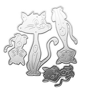 Cute Cats Metal Cutting Dies Photo Album Decoration Accessories DIY - Picture 1 of 8
