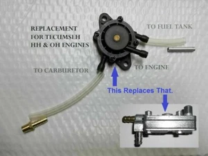 FUEL PUMP FOR MILLER WELDER ROUGHNECK 2E BLUESTAR TECUMSEH LMH & WHG CARBURETOR - Picture 1 of 8