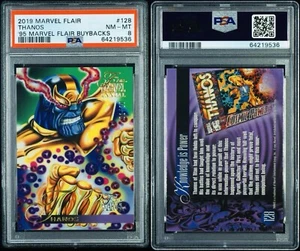 2019 Marvel Flair ‘95 Buybacks Thanos #128 1/20 Alpha PSA 8 Pop 2 - Picture 1 of 5