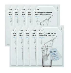 AHC Micro Pure Water Non-Slip Mask Sheet 33ml 10sheets Moisturizing K-Beauty - Picture 1 of 10
