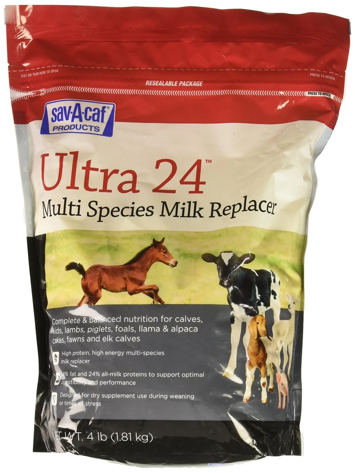 Grade a Ultra 24 Multi-species Milk Replacer High Protein Formula 4 LB
