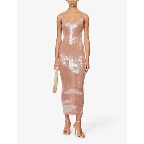 ALEXANDER WANG Abito midi nuovo con etichette impreziosito con paillettes $1.395