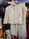 Penny Black by Max Mara womens linen suit blazer pants flared size US 6