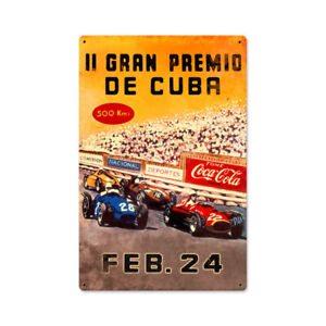 Vintage Style Metal Sign Gran Premio Cuba  12 x 18