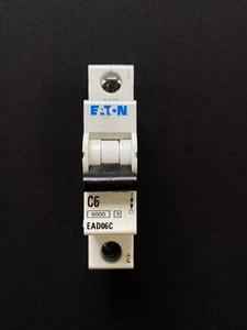 EATON EAD06C.6 AMP C TYPE MCB - Picture 1 of 3