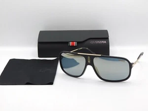 Nuevo CARRERA COOL 65 0146 Marco de Plástico Negro Dorado Gris/Dorado Flash Lente Espejo - Imagen 1 de 6