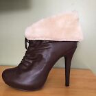 Lovely People Candis Brown Fur Cuff Women's Boogie Size 8