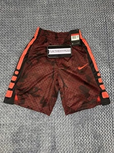 NWT Boys Nike Dri-Fit Elite Basketball Shorts Black/Red CD7584-618 size Large - Picture 1 of 16