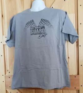 Nascar Dale Earnhardt Jr T-Shirt Adult Extra Large XL National Guard Gray/Black - Picture 1 of 3