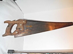 Vintage WARRANTED SUPERIOR Hand Saw 26 in. - Picture 1 of 12