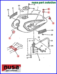 Yamaha RX115 RXS RXSPECIAL Damper Locating Fuel Tank Set With Joint Air Cleaner - Picture 1 of 6