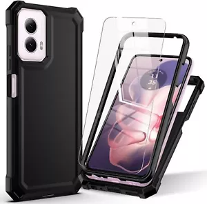 Kompatibel mit Motorola Moto G Power 5G 2024 Hülle, mit Displayschutzfolie (schwarz) - Bild 1 von 4