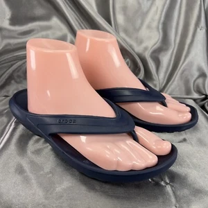 Crocs Flip Flops Mens Size 10 Iconic Comfort Classic II Sandal Thong Blue 206119 - Picture 1 of 16