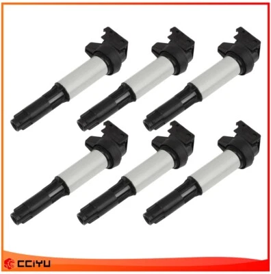 CCIYU 6 Ignition Coil Pack For 2001-2004 2005 BMW 325Ci 325i 325xi 2.5L L6 - Imagem 1 de 4