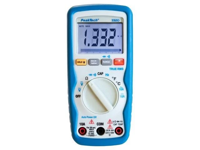 P 3320 Digitaler Multimeter LCD 3,83 Ziffern (6000) I DC: 6/10A PEAKTECH - Bild 1 von 1