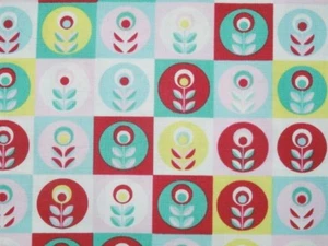 Blumen Karo Tante Ema Baumwolle Webware Baumwollstoff  - Bild 1 von 2