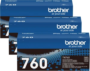 Cartucho de tóner negro de alto rendimiento Brother Genuine TN760, (para usar con MFC-L2710D - Imagen 1 de 12