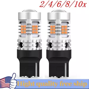 T20 WY21W 7440 W21W 26 SMD AMBER LED ORANGE INDICATOR SIGNAL LIGHT bulb 12V 2/4X - Picture 1 of 17