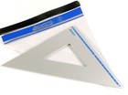 PRL) SQUADRA 32/45° ALLUMINIO ARCHITETTO SCUOLA UFFICIO EQUERRE TRIANGLE ECOLE  