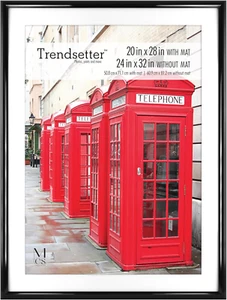 Trendsetter 24x32 Poster Frame, Display Pictures 20x28 With Mat or 24x32 Without - Picture 1 of 7