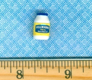 Tarro de mayonesa tamaño miniatura casa de muñecas # H - Imagen 1 de 2