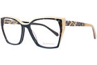 Coco Song Yellow Hearts CV276 C4 Eyeglasses Women's Blue/Biege Full Rim 56mm