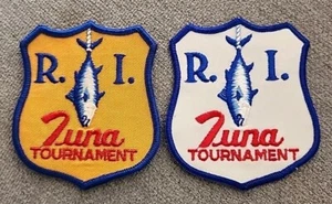 2 RITT Rhode Island Tuna Tournament 4" Patches White & Hard To Find Orange #03 - Picture 1 of 4