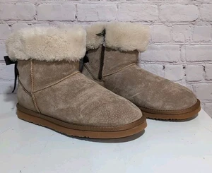 Stivali corti donna Lamo Adele taglia 10 scamosciati marroni foderati pelliccia sintetica fiocco schiena invernali  - Foto 1 di 12