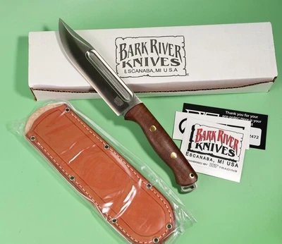 Cuchillos Bark River Squad Leader II 3V nogal americano con pasadores de latón Foto 1 de 4