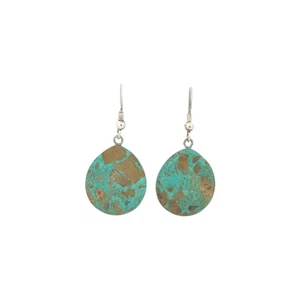 Navajo Handmade, Earring, Kingman Turquoise, 2" - Picture 1 of 4