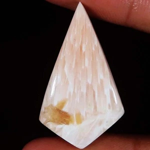 23,70 Cts Scolecite Rosa Naturale Fantasia Cabochon Pietra Preziosa Sciolta 19x33x6 mm DG191 - Foto 1 di 5