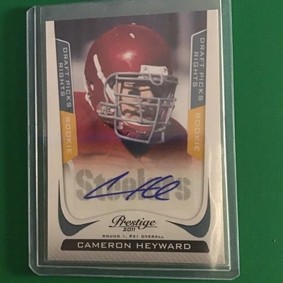 2011 Panini Prestige /599 Draft Picks Rights Cameron Heyward RC Auto #215 clean - Image 1 of 2