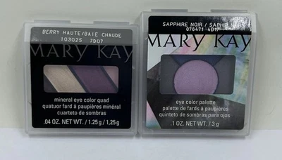 Mary Kay Mineral Eye Color BERRY HAUTE Quad & SAPPHIRE NOIR eye color Set of 2 - Image 1 of 2