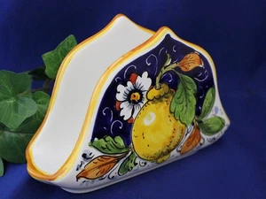 Serviettenhalter Toskana Italien italienische Keramik Zitronen Blumen - Bild 1 von 4