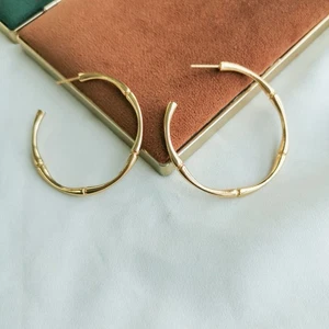 Julie Vos Creolen Gold Bambus - Bild 1 von 3