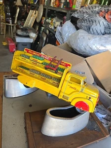 Vtg 1950's Marx Coca Cola Delivery Truck with Cases Bottles and Hand Truck Dolly - Picture 1 of 11