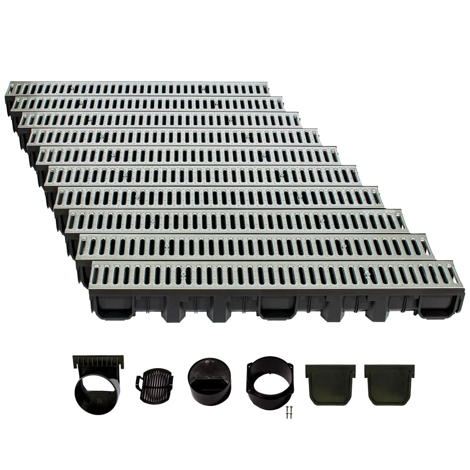 ScarMaxx - Entwässerungsrinne Set - Bodenrinne - Stahl Verzinkt - Bild 1 von 1