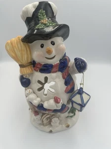 Hogar y Jardín Fiesta Muñeco de Nieve con Linterna Luz de Té Casa Candelabro Navidad - Imagen 1 de 9