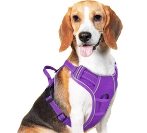 NEU Step-in No Pull Hundegeschirr 2 Leinenclips reflektierende Weste weich gepolstert XS - Bild 1 von 8