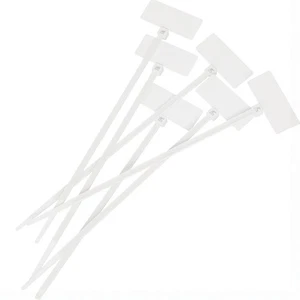 100x Kabelbinder mit Textschild 20x9mm 110 x 2,5mm Weiß Natur 8kg PA6.6 Polyamid - Picture 1 of 4