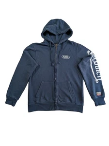 Von Dutch Full Zip Hoodie Men's Size Large Navy Logo Print Heavyweight  - Picture 1 of 9