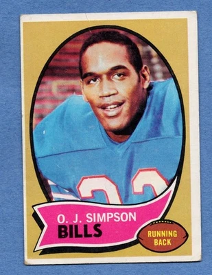 1970 Topps Football Card # 90 O.J. Simpson - Rookie - Buffalo Bills - Simpson - Image 1 of 2