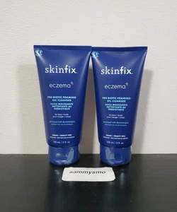 Skinfix Ekzem + präbiotisches schäumendes Öl Reiniger 5 Unzen, Gesicht & Körper x2 - Bild 1 von 4