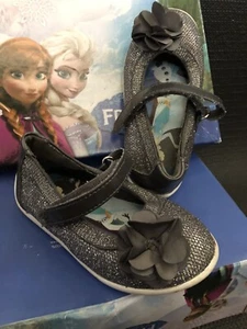 Sz6.5 Toddler Girls Disney FROZEN SILVER SPARKLE Mary Jane Sport Sneakers Shoes - Picture 1 of 11