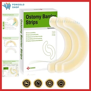 20 Pcs Elastic Ostomy Barrier Strips - Medical Grade Hydrocolloid Waterproof ... - Picture 1 of 8