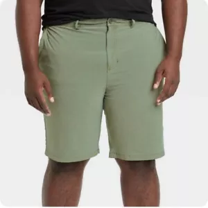 Men's 10.5" Hybrid Swim Shorts - Goodfellow & Co- Sage Pigment Dye- Size 48 - Picture 1 of 3