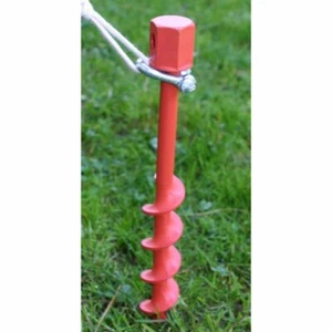 4 x Zelthering mit STAHLSCHÄKEL Erd-Sandwurm 32 cm STABIELO - Holly-WURMI ® - Bild 1 von 7
