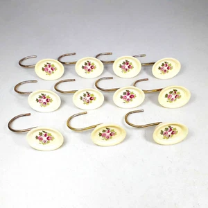 Duschvorhang Haken Floral Keramik Oval Kamee Blumen Stck 11 - Bild 1 von 1