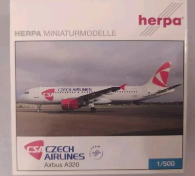 Herpa Wings 1:500 CZECH AIRLINES AIRBUS A 320  NG New - Immagine 1 di 4